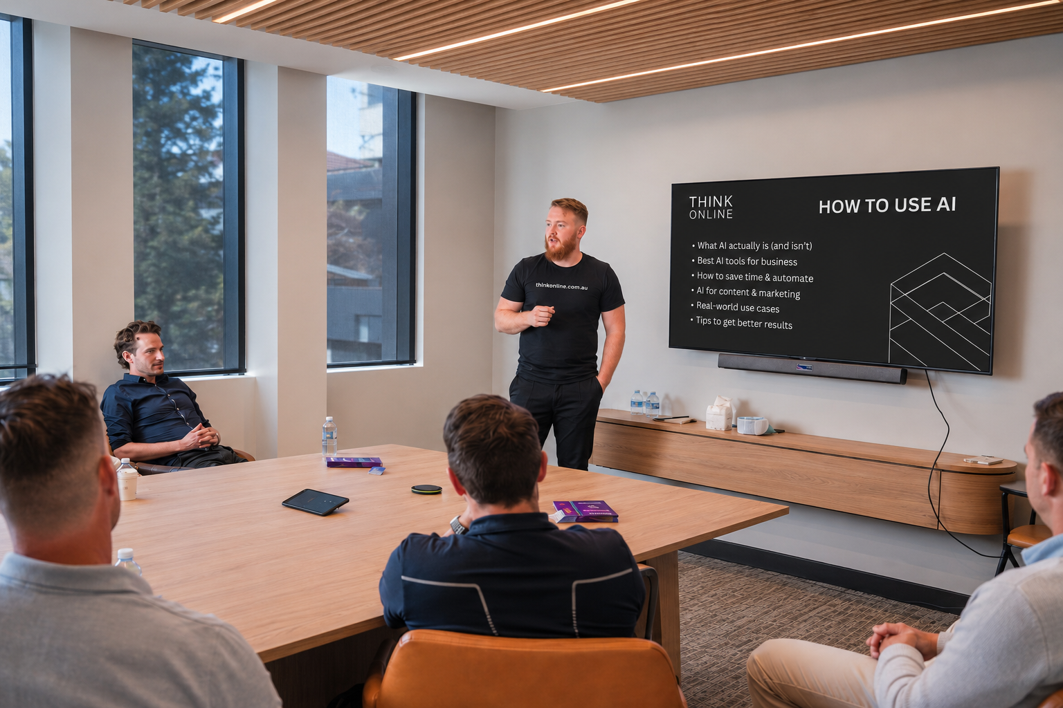Think Online team leading AI training for business teams